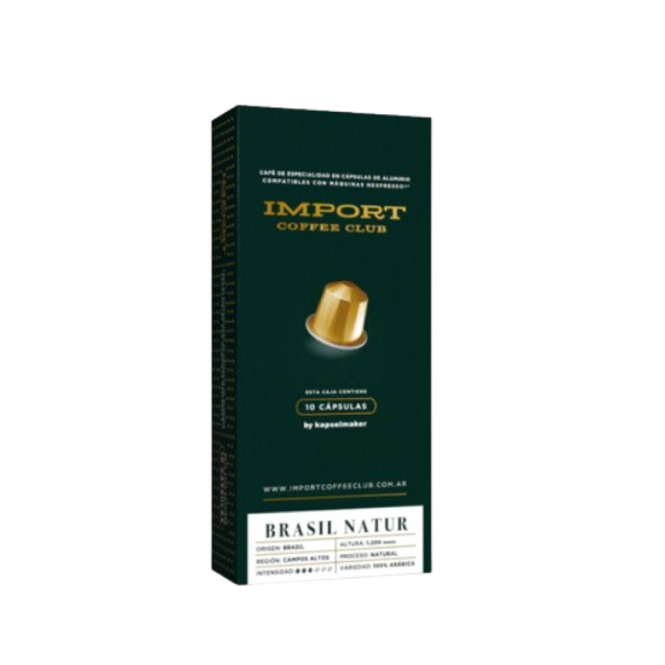 Café Brasil Natur Cápsula de Café Paquete de 2 Sabor Natural