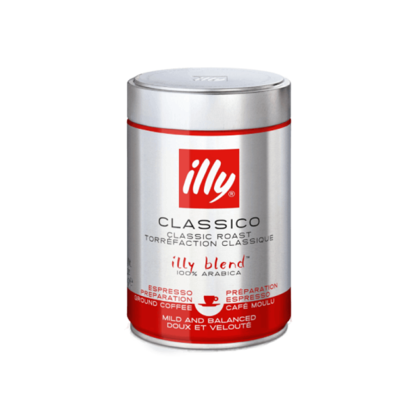 Café Premium Molido en Lata Illy 250g Cápsula de Café Aroma y Sabor Intenso